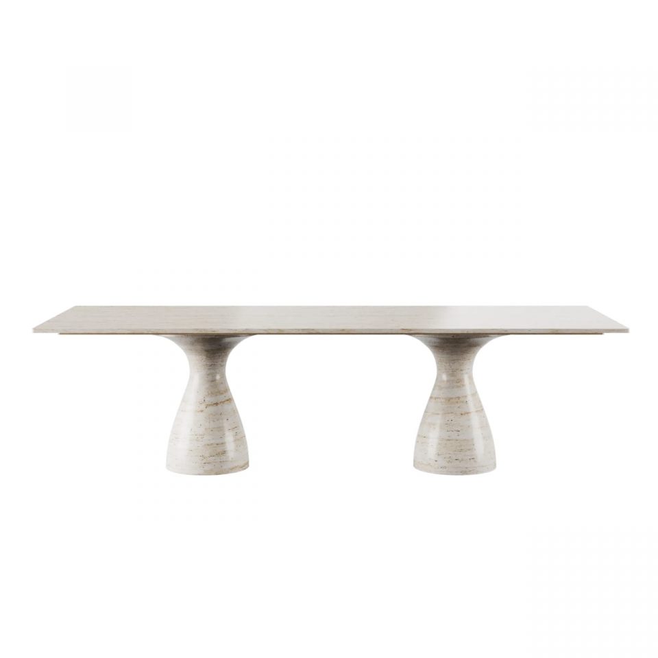 Zimmer Dining Table Travertine